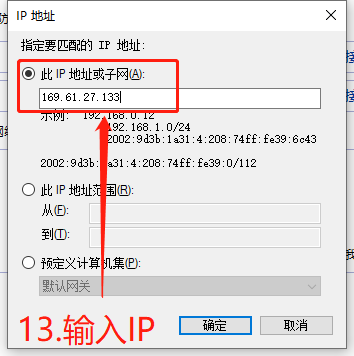 输入IP地址